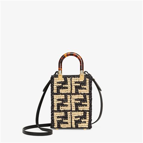 mini black fendi bag|Fendi mini shopper bag.